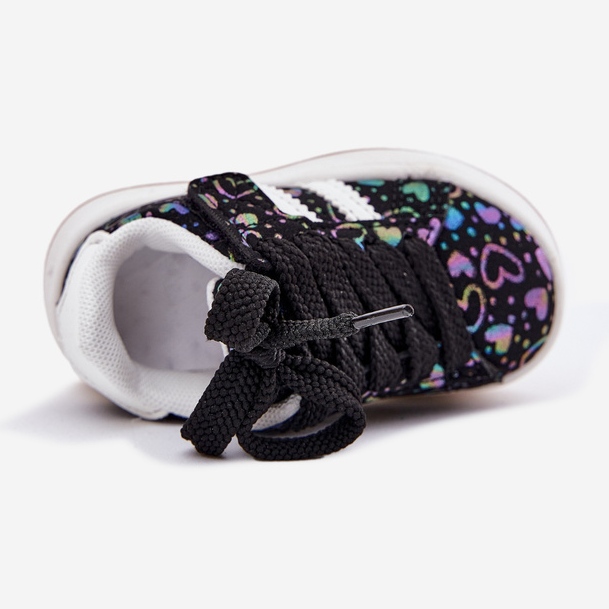 Tenisice tenisice sportske cipele s crnim srcima crna 2