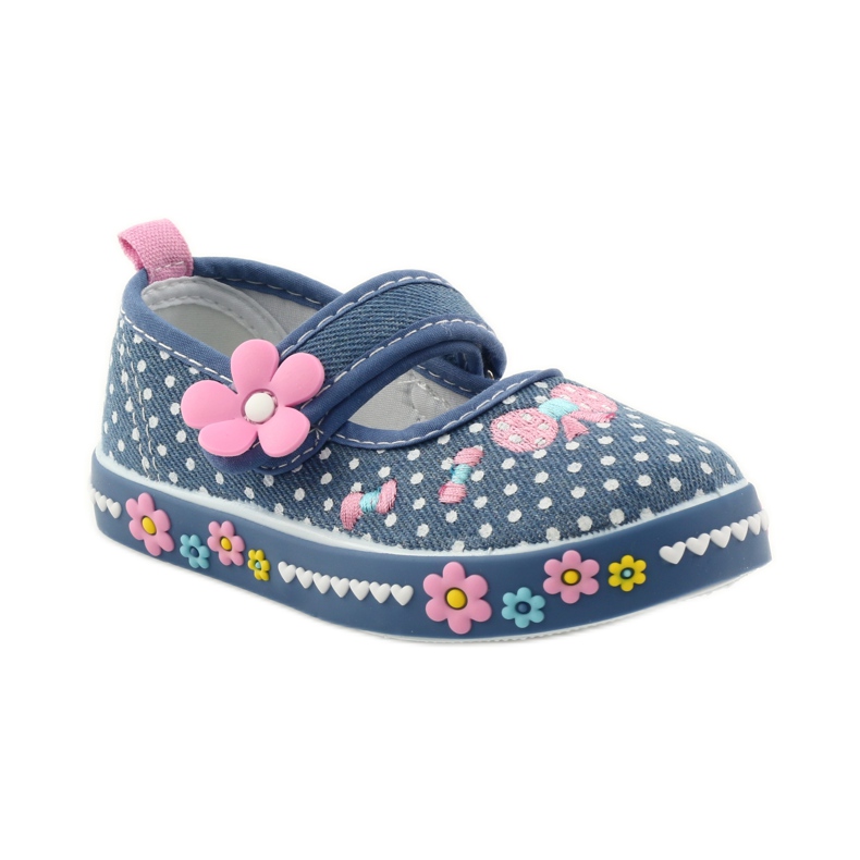 American Club Tenisice s američkim kožnim uloškom na točkice ružičasta plava bijela 1