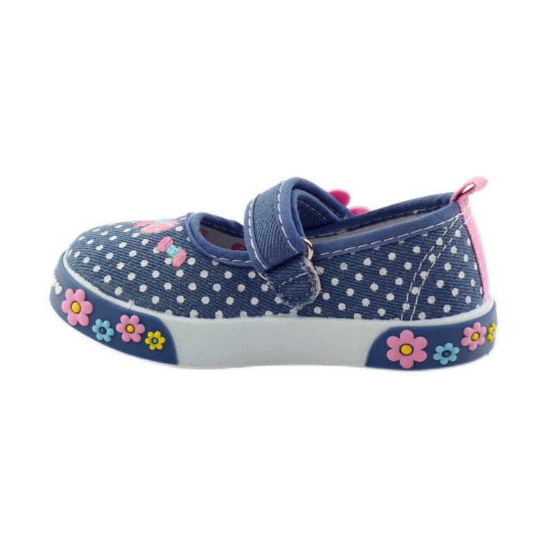 American Club Tenisice s američkim kožnim uloškom na točkice ružičasta plava bijela 2