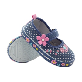 American Club Tenisice s američkim kožnim uloškom na točkice ružičasta plava bijela 3