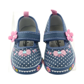 American Club Tenisice s američkim kožnim uloškom na točkice ružičasta plava bijela 4