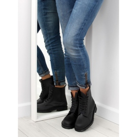Crne čizme s čipkom crne D56P crne crno 2