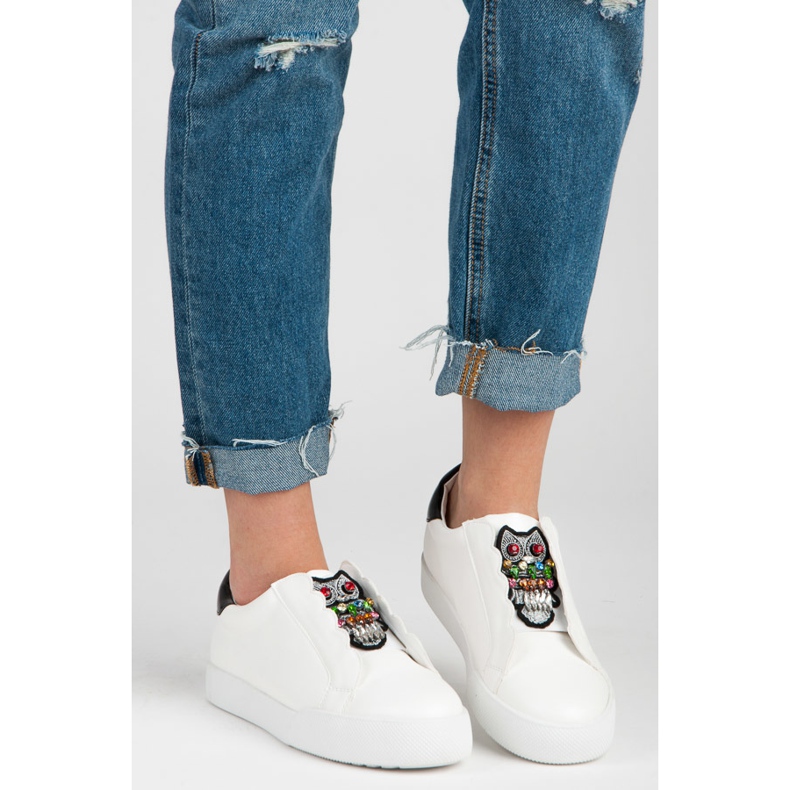 Vices Slip-on tenisice sa sovama bijela 1