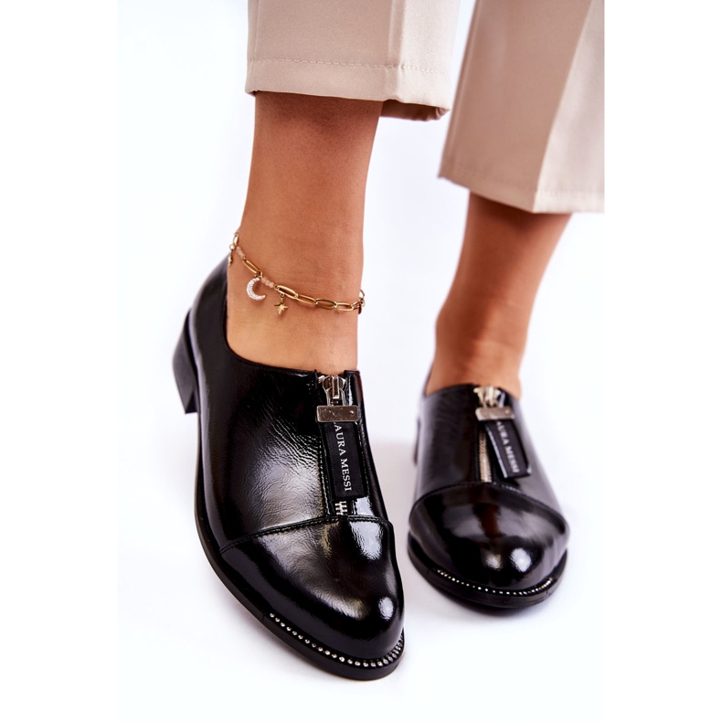 Ženske cipele Laura Messi lakirana 2532 crna crno 2