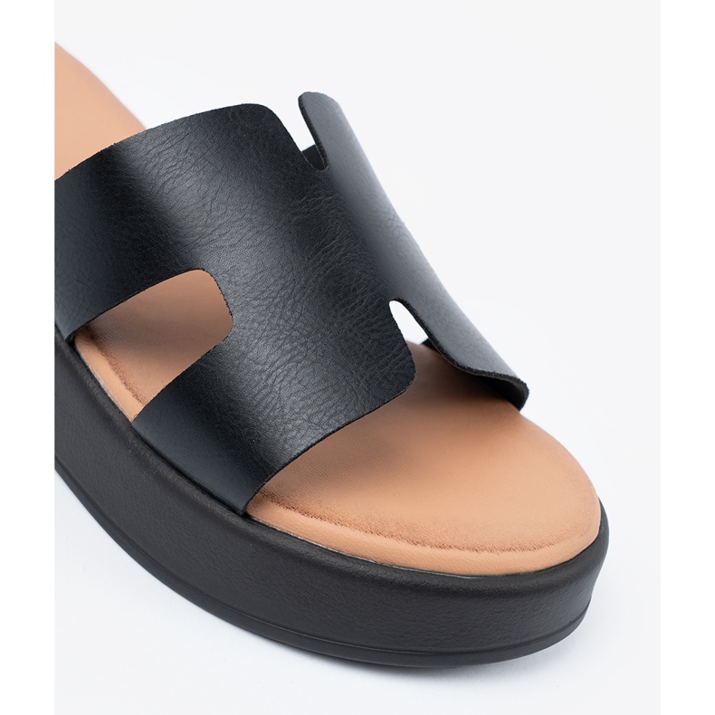 Seastar Ženske crne papuče platforme crna 2