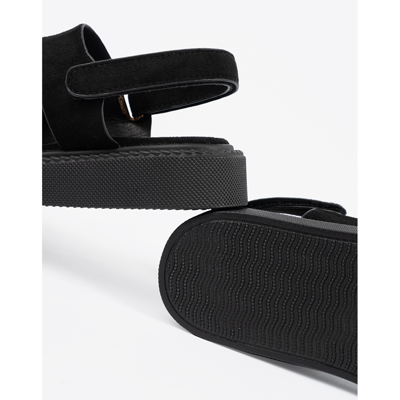 Seastar Crne sandale na platformi s izrezima crna 2