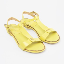 Žute sandale na ravnom potplatu žuta boja 2