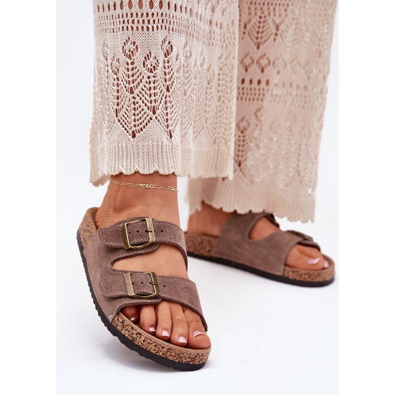 Inna Cork potplat s tamnim stezaljkama bež 2