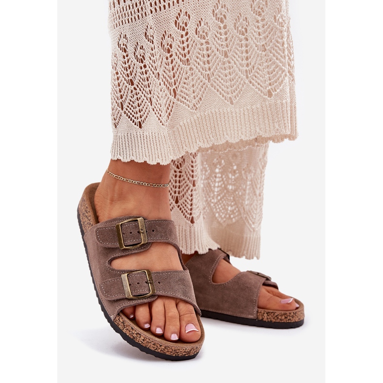 Inna Cork potplat s tamnim stezaljkama bež 1