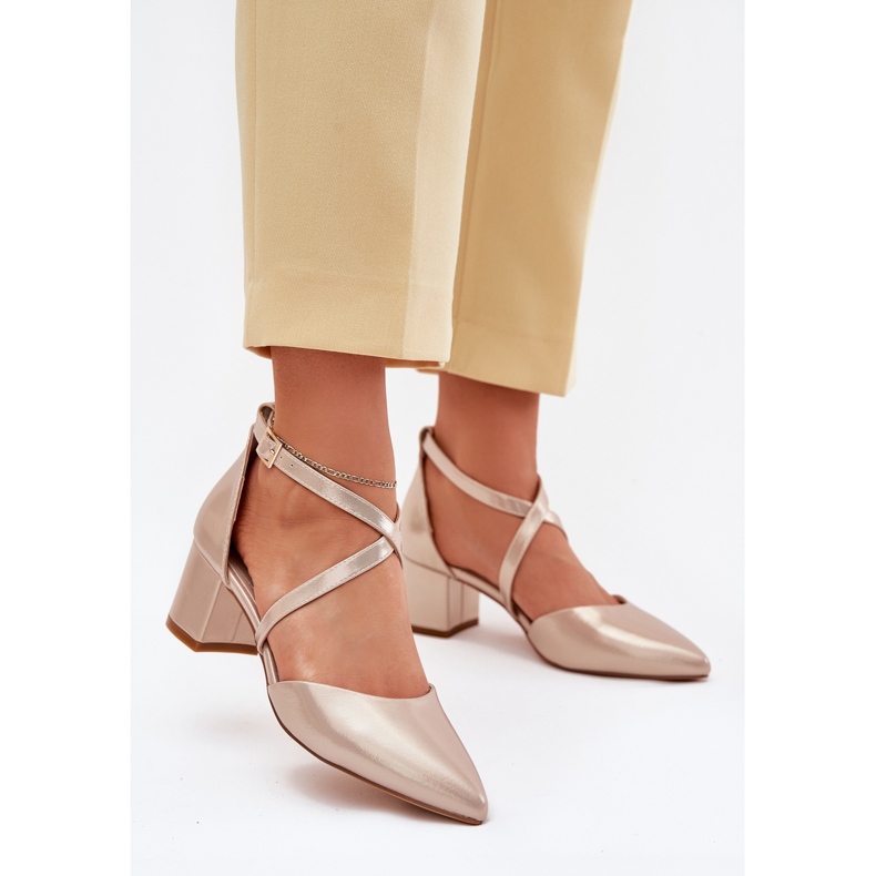 Pumpe na Eco Leather Post Sergio Leone SK830 PLN zlatna 2