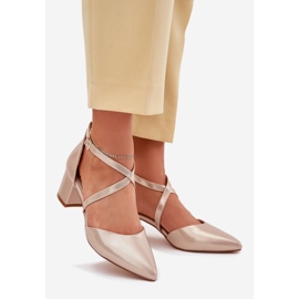 Pumpe na Eco Leather Post Sergio Leone SK830 PLN zlatni 1