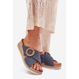 Ženski klinovi s ukrasnim inblu rv000012 plava kopča plava 1