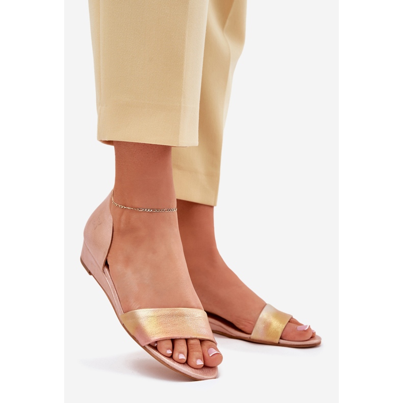 Maciejka kožne sandale 01971-72 ružičasto zlato ružičasta 1