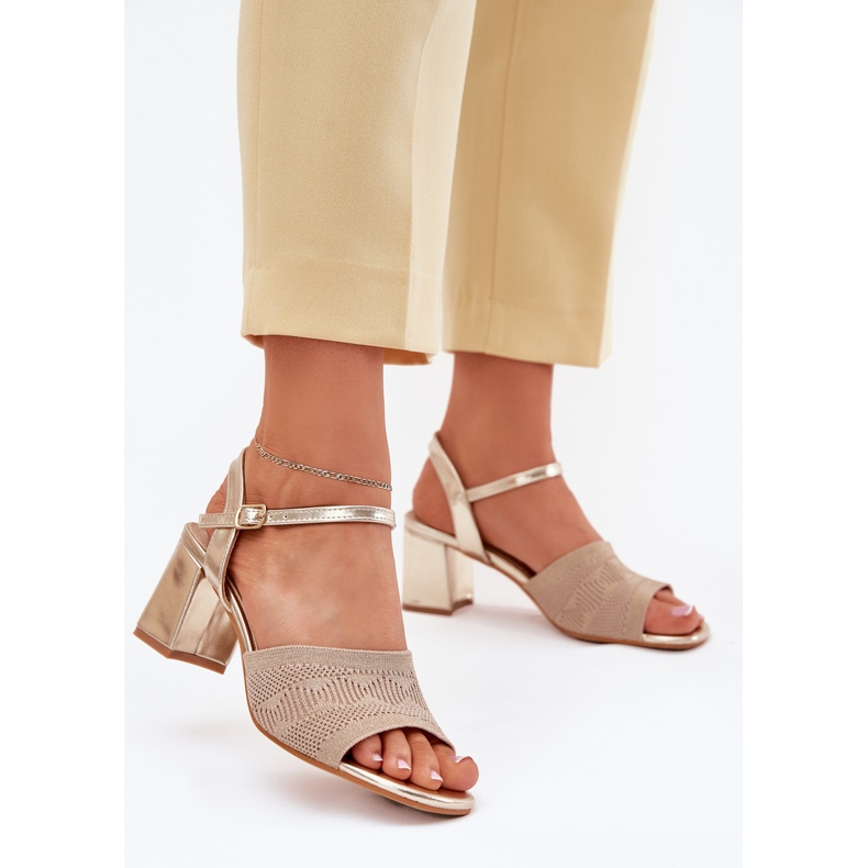 Ženske sandale sa zlatnim potpeticama Zlatne potpetice 2