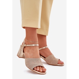 Ženske sandale sa zlatnim potpeticama Zlatne potpetice zlatna 1