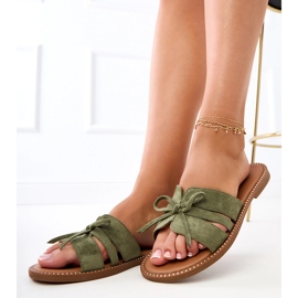 Zeleni prelepovi s lukom i ukrasom na rubovima zelena 1