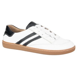 Tenisice bosonogi ženske kaia olivier bijele kožne cipele s crnom bijela 1