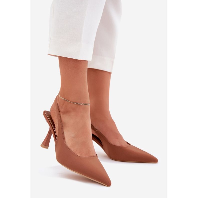 Ženske sandale na kamini smeđa 1