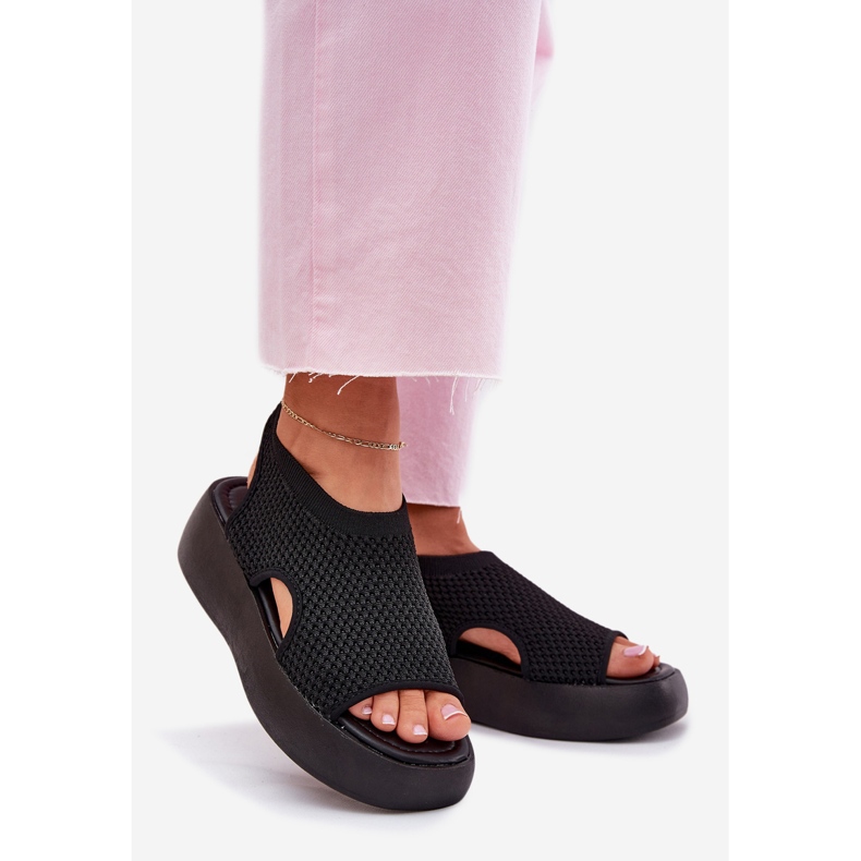 Ženske sandale s platformom crne crna 1