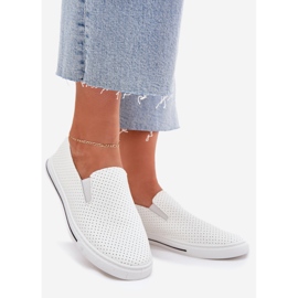 Ubijene tenisice za ekološke kože ženske tenisice s natpisom bijelim bijela 1