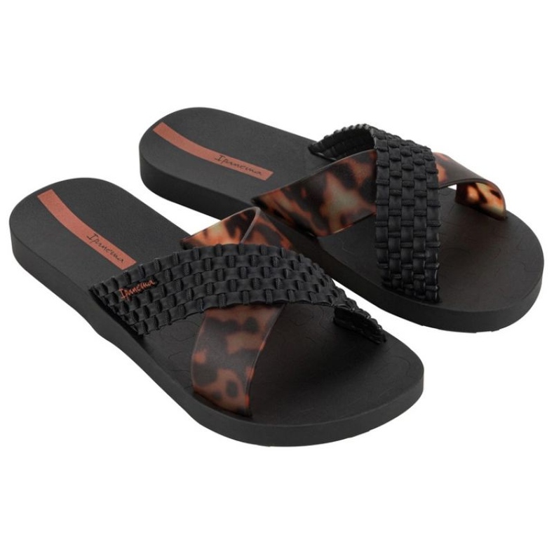 Ipanema Slide Slide 27214 BC402 Crni leopard -flip -flops crna 1