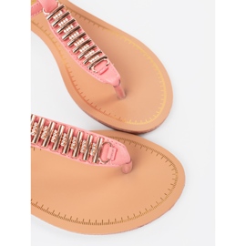 Shelvt Ružičaste sandale sa zlatnim ukrasima ružičasta 1