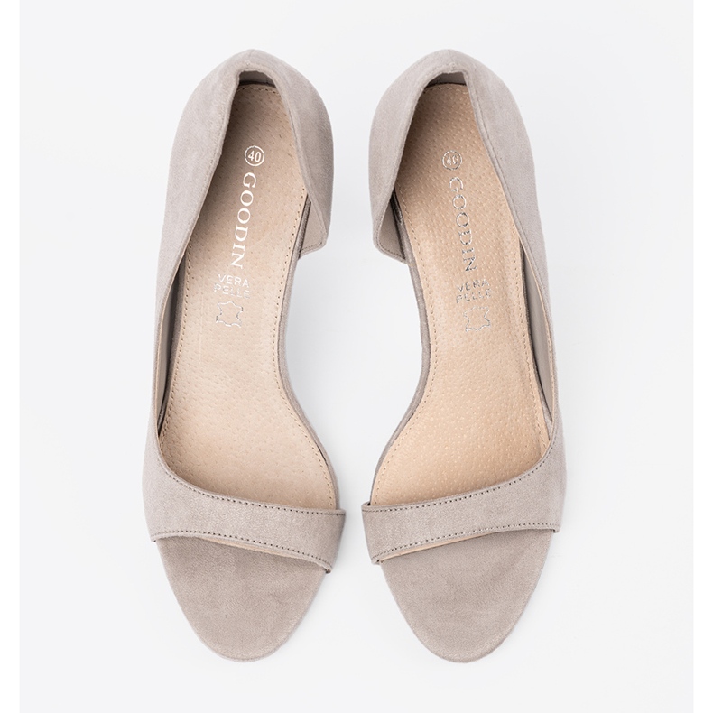 Goodin Sive antilop pumpe golim prstima siva 1