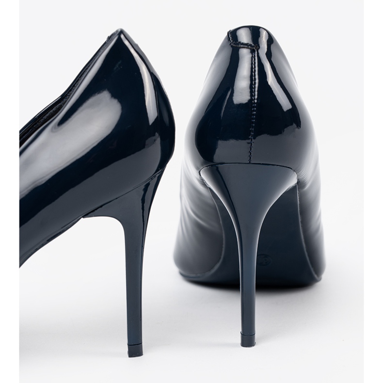 Mornarsko plava pumpe na visoku petu 2