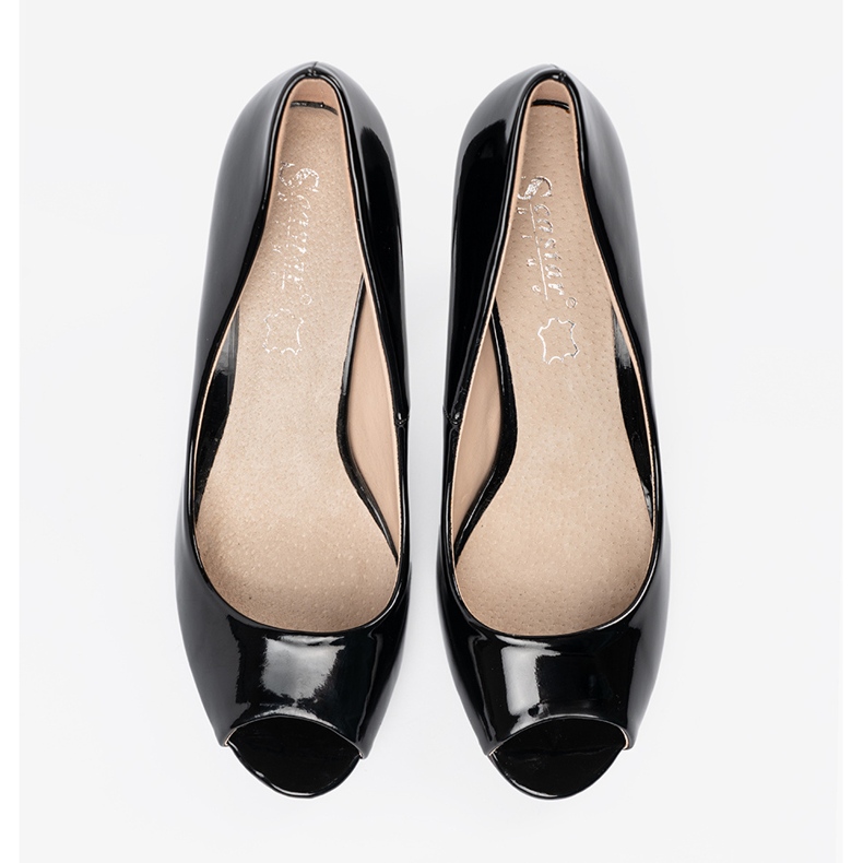 Seastar Crne lakirane pumpe golim prstima crna 1