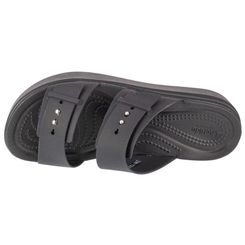 Crocs Brooklyn niske sandale na klin 207431-001 japanke crna 2