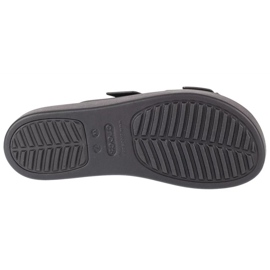 Crocs Brooklyn niske sandale na klin 207431-001 japanke crna 3