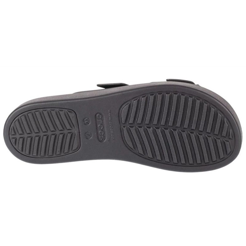 Crocs Brooklyn niske sandale na klin 207431-001 japanke crna 3