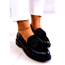 S.Barski Ženski lakirani lafefer moccasins crni crna 5