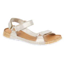 Olivier Ženske sandale bosonogi kallia kože zlatna zlatni 1