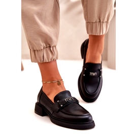 Ženske prirodne kože natikači crna Vinceza 91114 s ukrasom 2