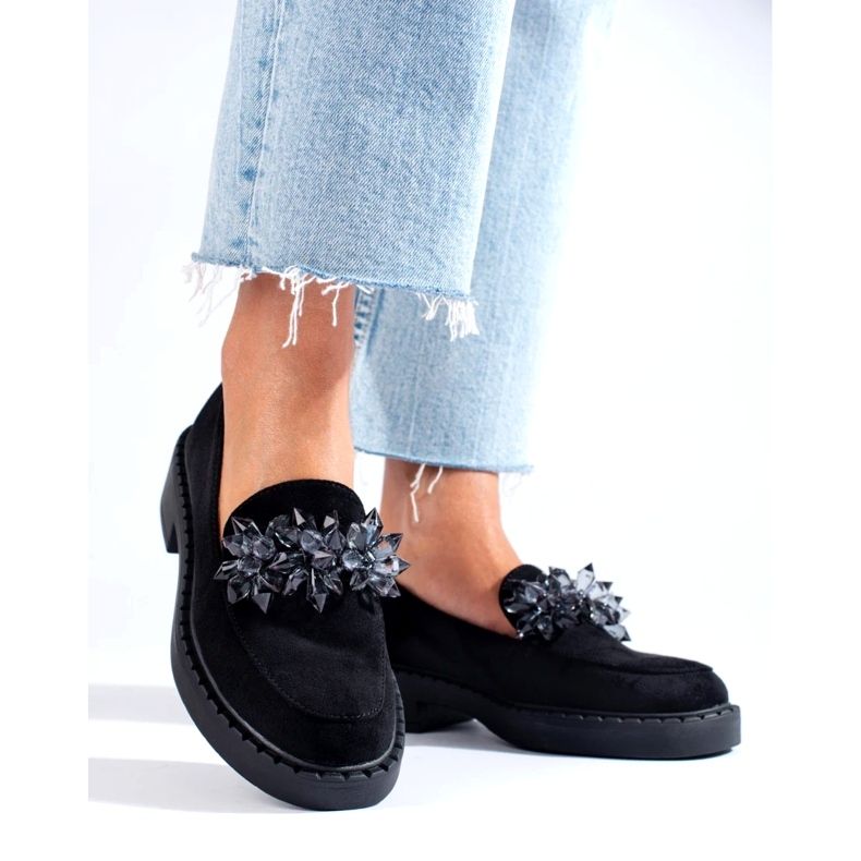 W. Potocki Ženski eko-dijel Potocki Loafers Black 12058bk crno 1