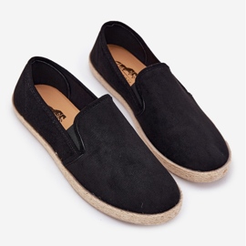 Espadrilles muške tenisice s Eco Suede Black crna 1