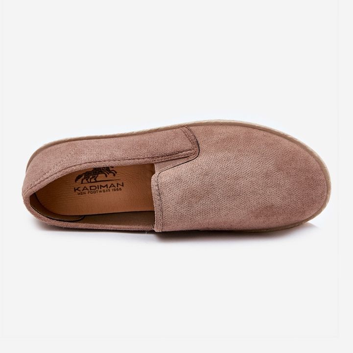 Espadrilles muške tenisice s eko suede tamnom bež 1