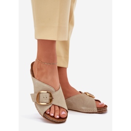 Kožni prelepovi s zlatnom stezaljkom maciejka 07000-22 pistacija zelena 1