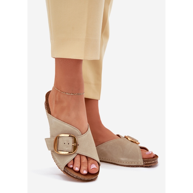 Kožni prelepovi s zlatnom stezaljkom maciejka 07000-22 pistacija zelena 1