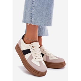 Ženske tenisice s platformom, bež 1
