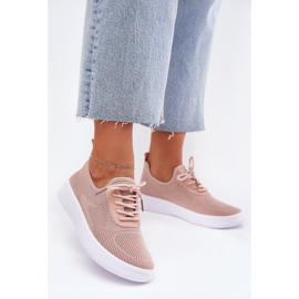 Materijal ubijene sportske cipele na ženskoj ružičastoj platformi ružičasta 2