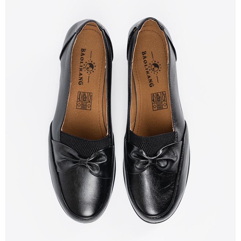 Crne klizne cipele s lukom crno 2