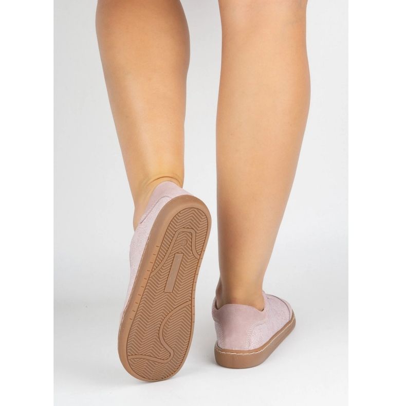 Bosonoge ženske kožne cipele Olivier Eliza Pink Flowers ružičasta 1