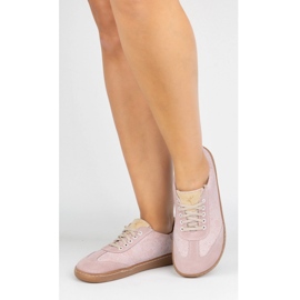 Bosonoge ženske kožne cipele Olivier Eliza Pink Flowers ružičasta 2