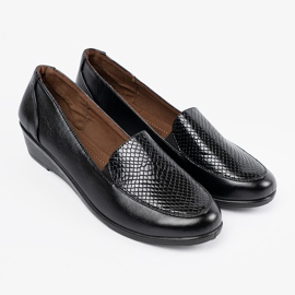 Ženske cipele sa teksturom kože zmija crna 2