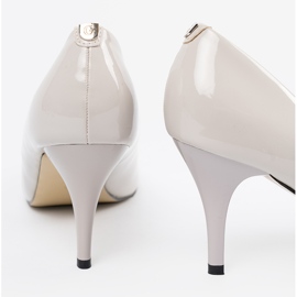 Goodin Svijetlo sive lakirane žene visoke potpetice siva 1