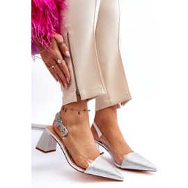 S. BARSKI Elegantne ženske pumpe u MR91292-1 Silver s cirkonima srebro 6