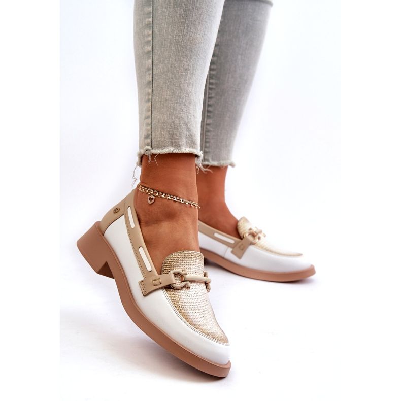 Maciejka kožne lomace 06493-11 Bijela i bež 2