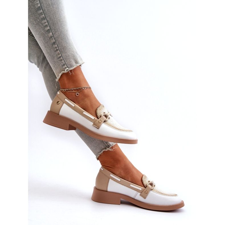 Maciejka kožne lomace 06493-11 Bijela i bež 1